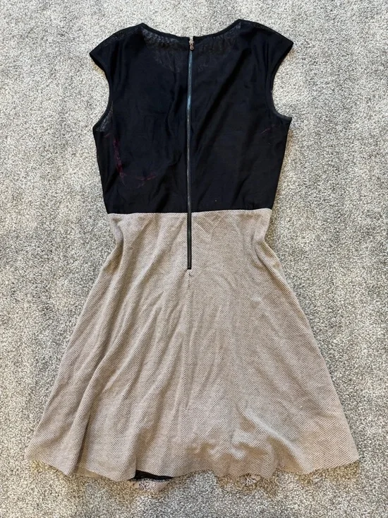 Betsey Johnson Black & Beige Floral Lace Midi Dress - Picture 5 of 7